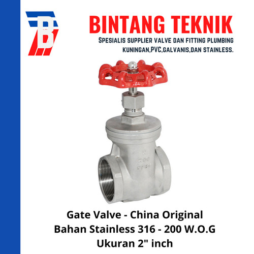 Gate Valve Stainless (SUS) 316 2" inch - China