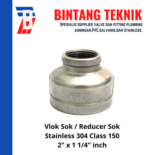 Vlok Sok / Reducer Stainless (SUS) 304 2" x 1 1/4"