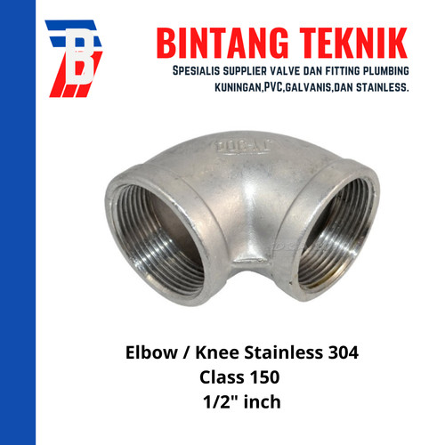 Elbow / Knee 1/2" inch Stainless 304 #150