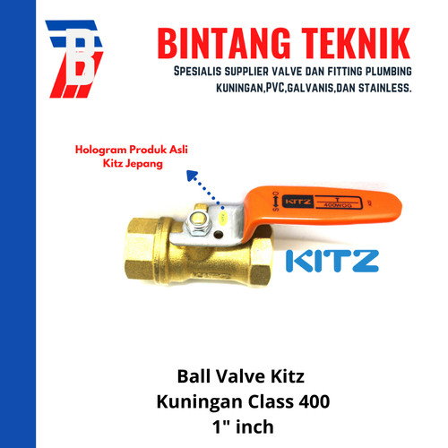 Ball Valve / Stop Keran Kitz Kuningan 1" Class 400 WOG