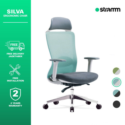 Kursi Kantor Ergonomis Stramm Silva I with Aluminium Footbase