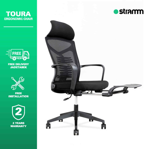 Kursi Kantor Kantor Ergonomis Stramm TOURA with Footrest