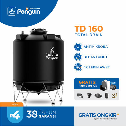 Penguin Toren Tandon Tangki Air Total Drain TD 160 1600 Liter