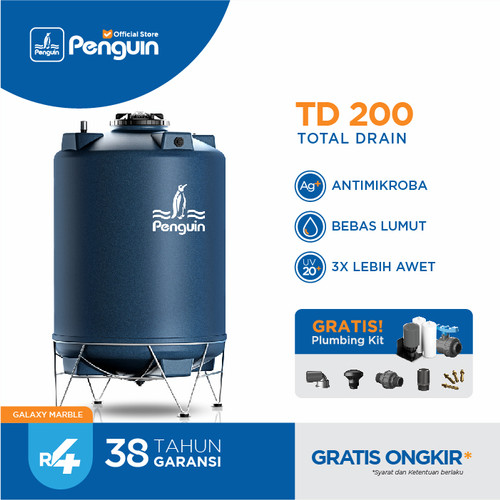 Penguin Toren Tandon Tangki Air Total Drain TD 200 2000 Liter