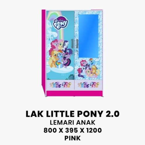 (CARGO) Olympic Little Pony Lemari Pakaian Baju Anak Karakter Kayu