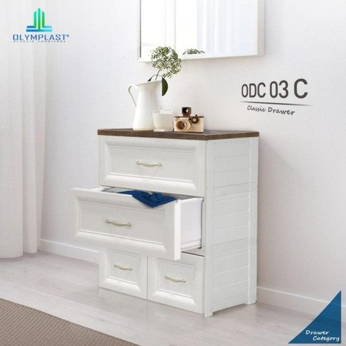 (CARGO) Olymplast ODC 03 C Lemari Laci Drawer Cabinet Susun 3 Classic