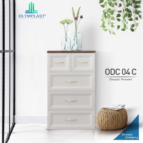 (CARGO) Olymplast ODC 04 C Lemari Laci Drawer Cabinet Susun 4 Classic