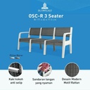 (CARGO) Olymplast OSC-R 3 Seater Kursi Sofa Santai Rotan Chair Plastik