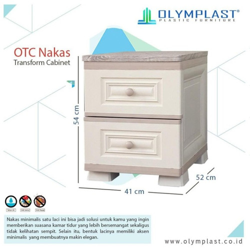 (CARGO) Olymplast OTC Nakas Transform Cabinet Laci Meja Lemari Plastik