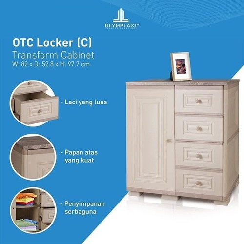 (CARGO) Olymplast OTC Transform Locker C Lemari Pakaian Plastik Laci