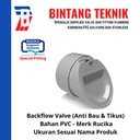 Backflow Valve 3" inch PVC Rucika