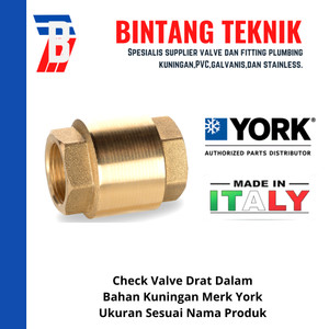 Check Valve 4" inch Kuningan Merk York Italy