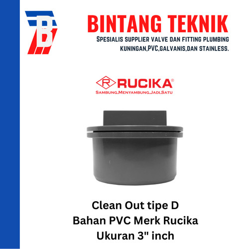 Clean Out / Tutup Septic Tank PVC Rucika 3" inch D (Tipis)