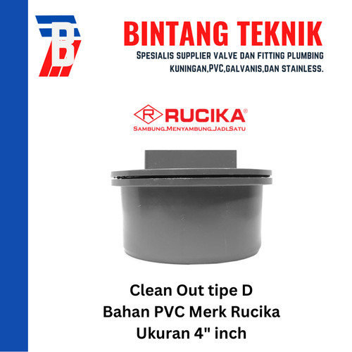 Clean Out / Tutup Septic Tank PVC Rucika 4" inch D (Tipis)