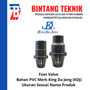 Foot Valve 2 1/2" inch PVC Merk KDJ