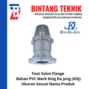 Foot Valve Flange 5" inch PVC Merk KDJ JIS 10K