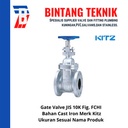 Gate Valve 1 1/2" inch Flange JIS10K Merk Kitz Fig. FCHI