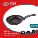 Sunhouse SBD26 Wajan Teflon 26cm Marble Fry Pan Kuali Wok Anti Lengket