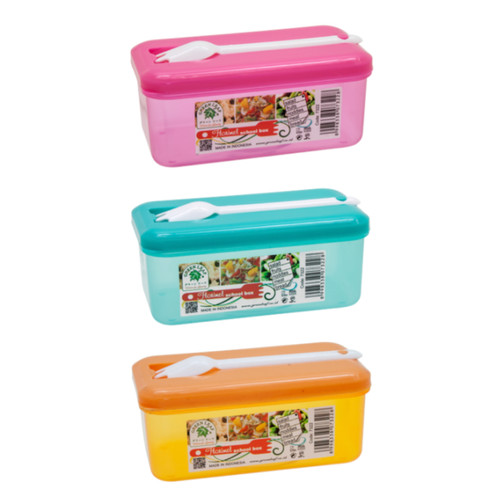 Green Leaf 7322 Kotak Tempat Makan Lunch Box Bekal Dgn Sendok Florimel