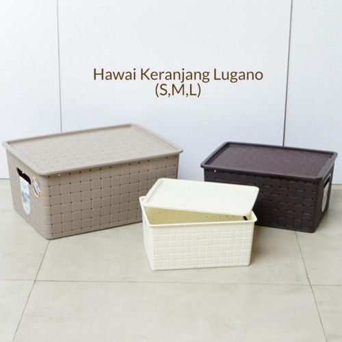 Hawaii 9250 DT Keranjang Lugano S Dengan Tutup Plastik Container Box