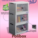 Napolly Polibox 346 Lemari Susun 3 Container Box Lipat Laci Drawer Plastik Tingkat 3 Folding Storage