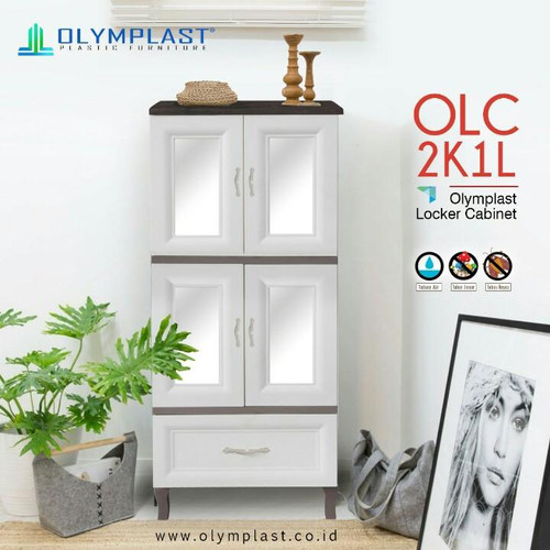 Olymplast OLC 2K1L Lemari Cabinet Laci Drawer Plastik Pakaian Dapur