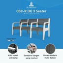 Olymplast OSC-R H 3 Seater Kursi Sofa Santai Rattan Chair Handle