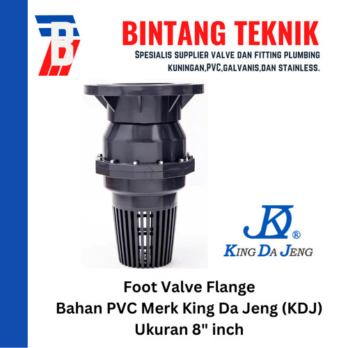 Foot Valve Flange PVC 8" inch JIS 10K King Da Jeng (KDJ)