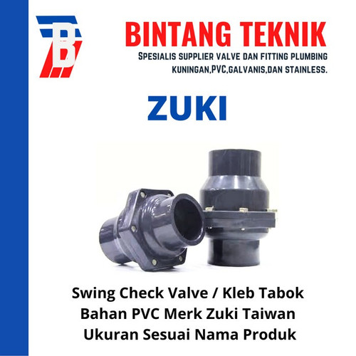 Check Valve Tabok PVC 3" inch Zuki Taiwan