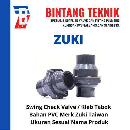 Check Valve Tabok PVC 2 1/2" inch Zuki Taiwan