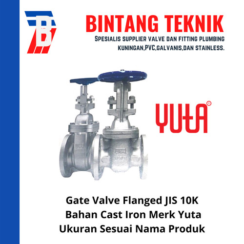 Gate Valve 3" inch Cast Iron Yuta JIS 10K Fig. 10CG