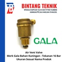 Air Vent Valve 3/4" inch Kuningan merk Gala