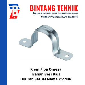 Klem Pipa Omega 10" inch Bahan Besi Galvanis