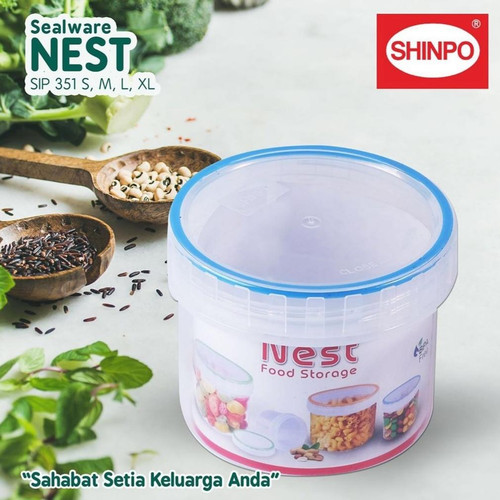 Shinpo 351 XL Toples Kedap Udara Putar Nest Kotak Tempat Makan Plastik