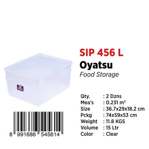 Shinpo 456 L Sealware Segi Kotak Box Tempat Donat Kue 15 Liter Oyatsu