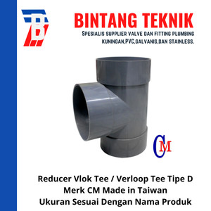 Reducer Vlok Tee 8" x 4" PVC D CM Taiwan