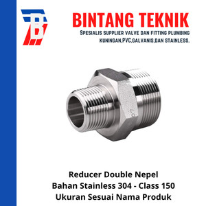 Reducer Double Nepel 2 1/2" x 2" Stainless (SUS) 304 Class 150