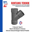 Y Branch 4" inch PVC D Merk CM Taiwan