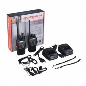 Sepasang Baofeng BF888S HT UHF Hitam Garansi Free Handsfree BF888 888