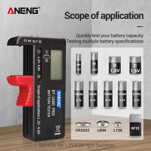 Volt Meter Baterai 18650 AA AAA Battery Tester Analyzer Tegangan Batre