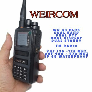 Weircom WR88 Plus HT Dualband 10Watt IP68 Waterproof Tahan Air 10W