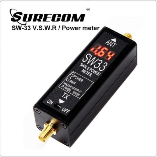 Surecom SW-33 Mark II SWR Power Meter 125-525Mh VHF UHF Mini SW33