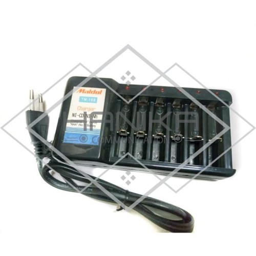 Maldol TM-168 Fast Charger Baterai AA dan AAA NICD 6Slot Cajer Quick