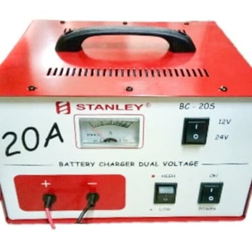 Stanley BC-20S Charger Aki 20A 12-24V Travo Baterai Battery BC20S Accu