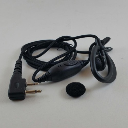 Earmic Icom HT Hitam Tekuk