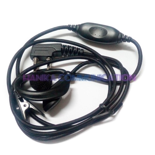 Earmic Handsfree HT Cina Tali sepatu Hitam Baofeng Weierwei Kenwood