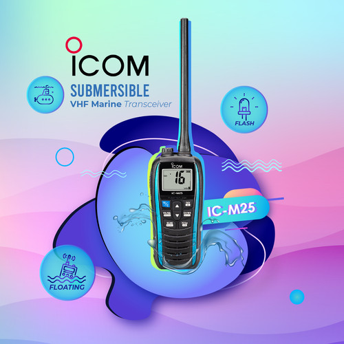 Icom IC-M25 HT Marine VHF Ori Baru Garansi 1 Thn ICM25 M25 Water Proof