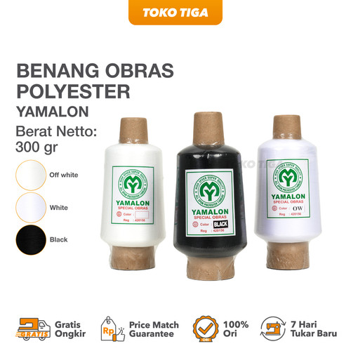 Benang Obras Jahit Polyester Yamalon Ukuran 300 Gram / 500 Gr / 1/2 kg