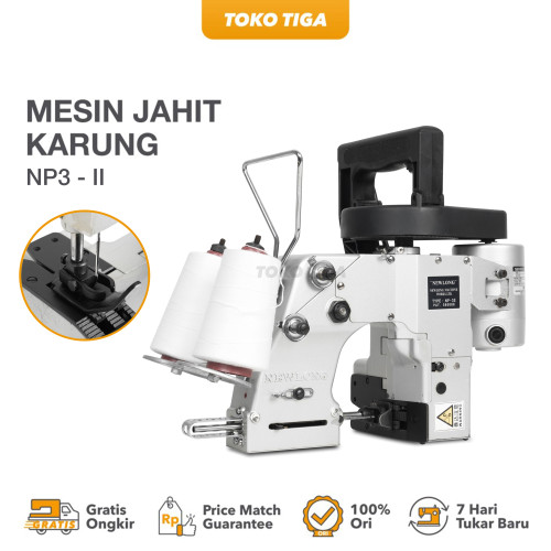 Mesin Jahit Karung 2 Benang NEW LONG NP-3-II / NP3II Portable Bag Closer Original JAPAN