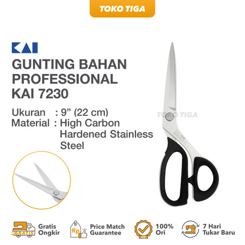 Gunting Kain KAI 7230 9 Inch Japan Profesional Carbon Stainless Steel